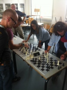 Deltagerne spillede Team-Talking-Chess
